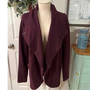 Lululemon Maroon wrap thick sweatshirt.
